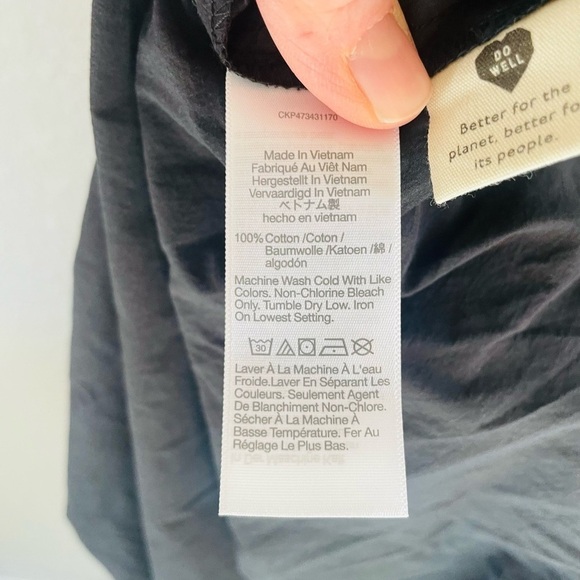 Madewell poplin halter Tiered Black Midi Dress NWT - Picture 14 of 16